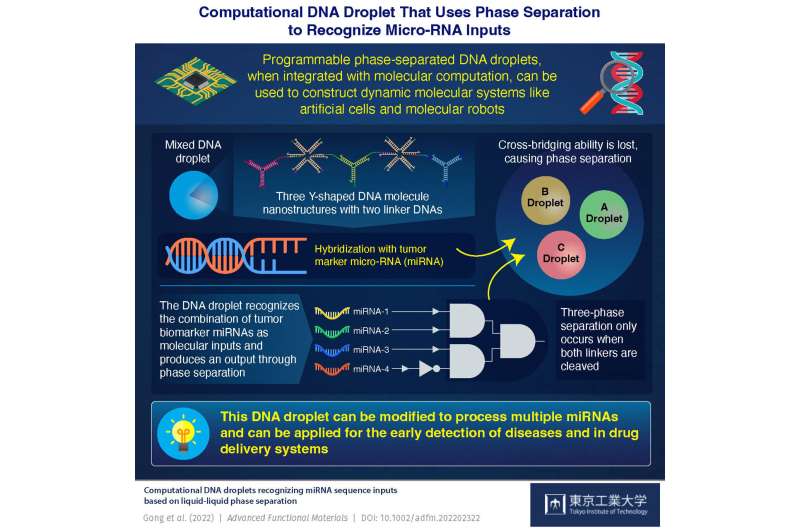Novel method for early disease detection using DNA droplets